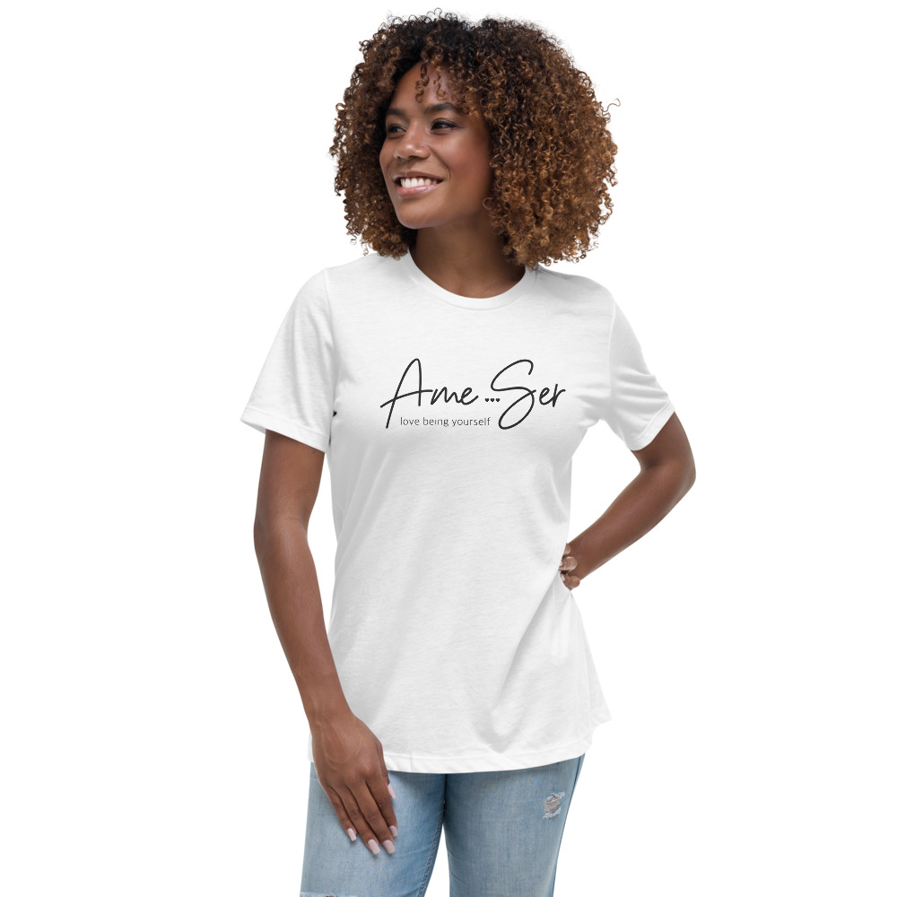 Ame-ser Camiseta branca orgânica unisex